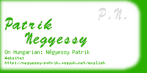patrik negyessy business card